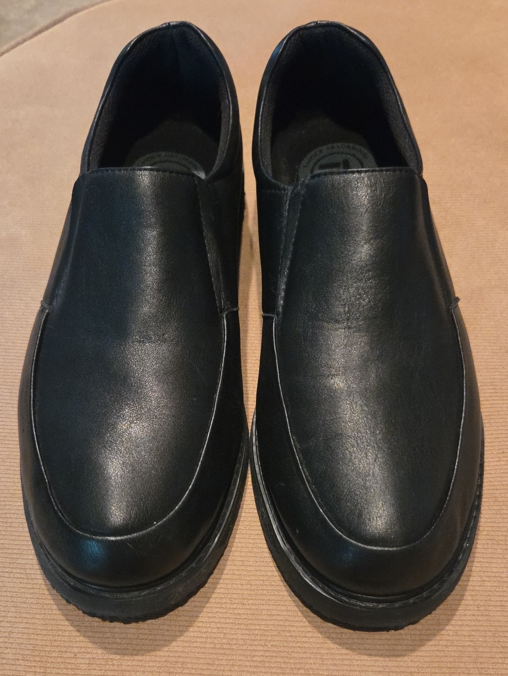 Propet Men's Black Slip-On Leather Dress Shoes 10.5M MSR004